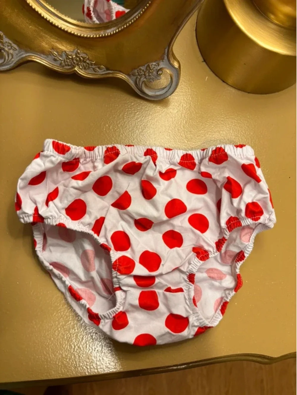 Disney Baby Minnie Mouse Red Polka Dot Dress & Bloomers Set 6-9 Months
